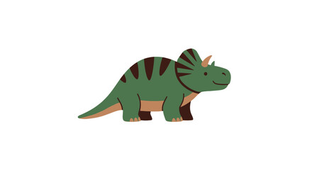 Cute triceratops dinosaur peeking from the bottom edge © bima