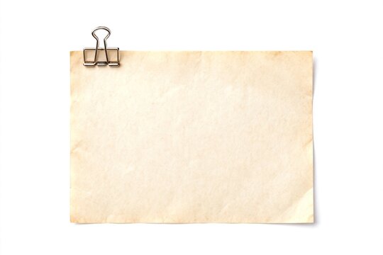 Rough paper note with clip