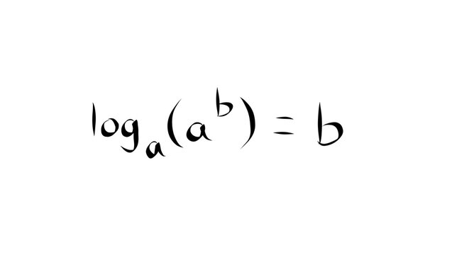 Logarithm Identity Showing Log Base a of a to the Power b Equals b in Clean Math Typography
