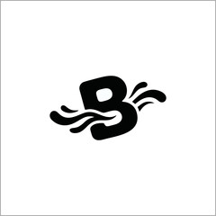Letter B with Fluid Elements in Graphic Format © creative vita
