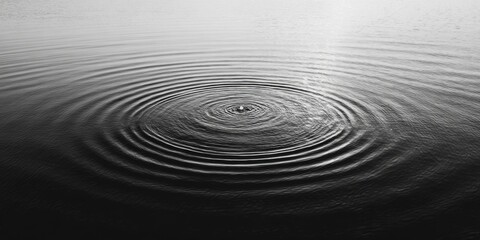 Fototapeta premium Concentric Ripples on Water Surface.