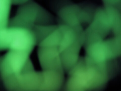 green glowing blurry zig zag neon lines abstract background
