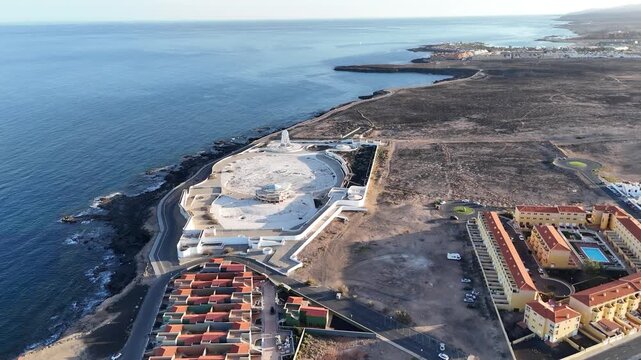 plage del castillo et littoral &agrave; Fuerteventura aux canaries
