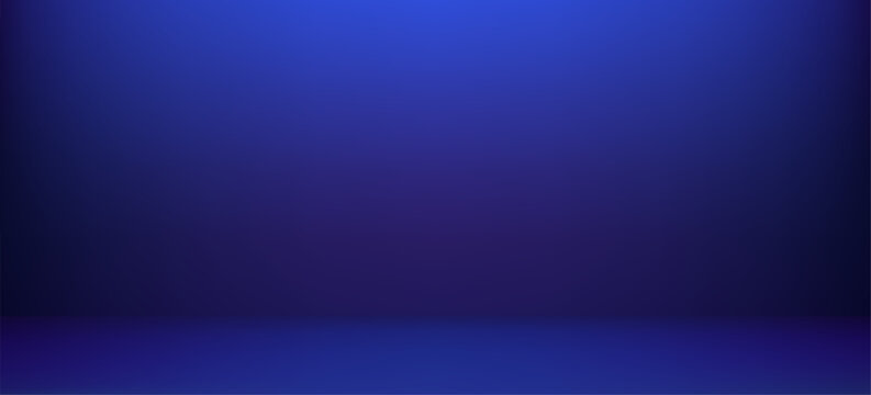 Futuristic 3D render with deep navy gradient background. Vector bg illustration with elegant geometric platform stage, soft atmospheric light, perfect for cosmetic display and digital design presentat