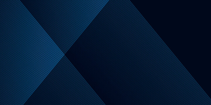 Dark blue abstract background with subtle, glowing diagonal lines. Minimalist design with modern line elements for cover, banner, brochure, presentation, web.