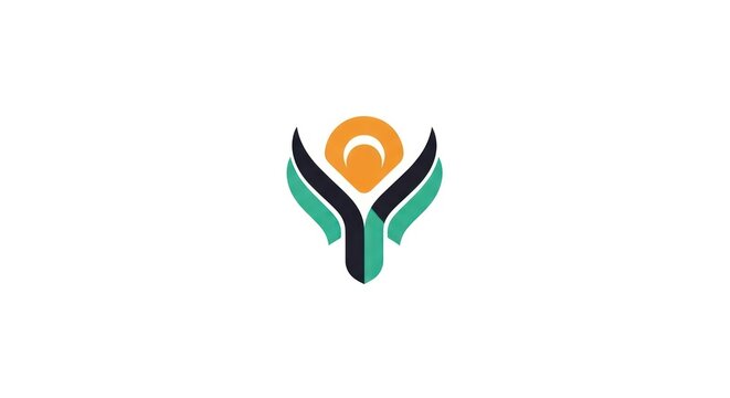 Vibrant abstract logo design element.