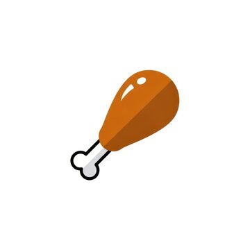 Delicious Chicken Drumstick Meat Icon.