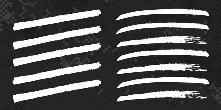 White brushstroke texture with parallel lines on a dark background
