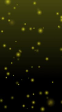 Abstract gold motion vertical background. data transfer particle effect. Glowing bokeh neon particles pulse across the screen. Data cloud effect.