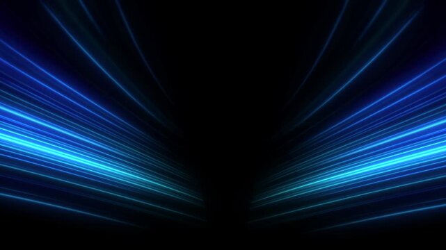 High speed blue line abstract technology background digital fiber hi tech concept. speed light line motion blur on dark background, data transfer simulation.
