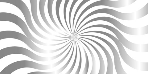 A striking black and white abstract background featuring a dynamic 3d spiral tunnel pattern with swirling lines and curved motion shapes in a modern artistic vector design. © ATIA