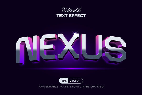 Chrome Text Effect Y2k 3D Style. Editable Text Effect.