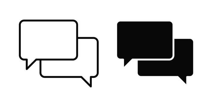 Talk bubble speech icon for mobile apps and websites.