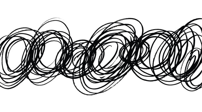 Abstract brush hand draw art scribble sketch as a horizontal divider or creative border