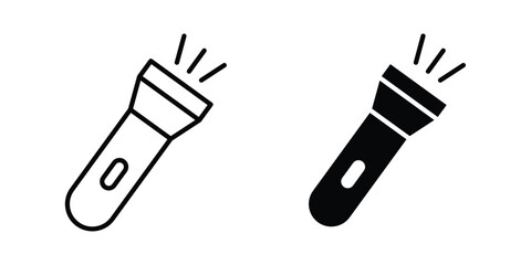 Fototapeta premium Torch light icon for mobile apps and websites.