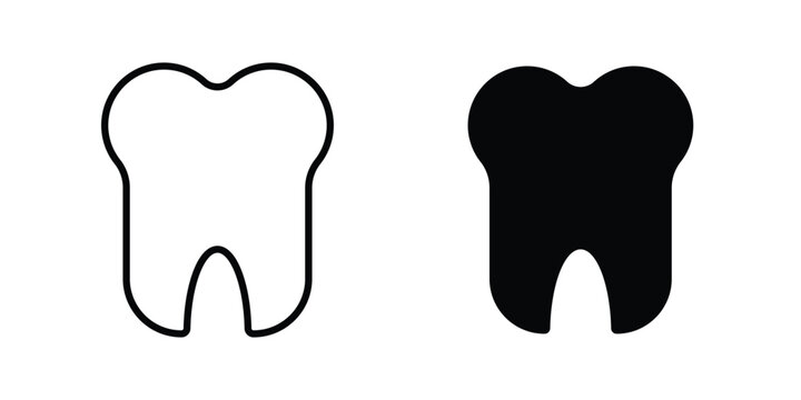 Tooth icon for mobile apps and websites.