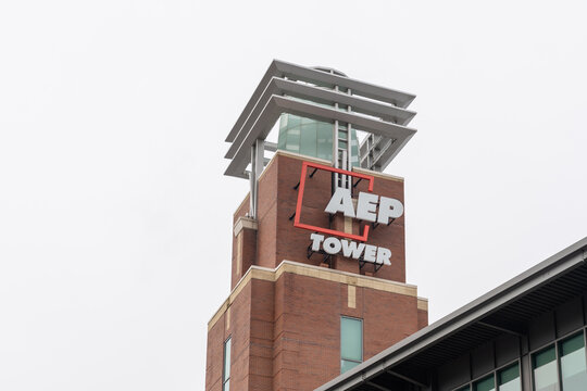 Columbus, Ohio, USA - December 27, 2021: American Electric Power (AEP) Ohio Building in Columbus, Ohio, USA. AEP Ohio is the largest electric distribution utility in the state of Ohio. 