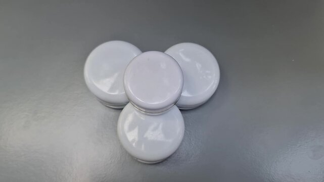 Mini White Cosmetic Jars for Travel Size Skincare Product Mockups