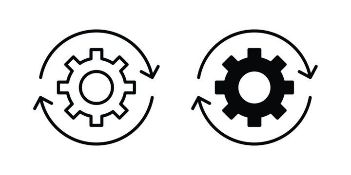 Workflow icon for mobile apps and websites.