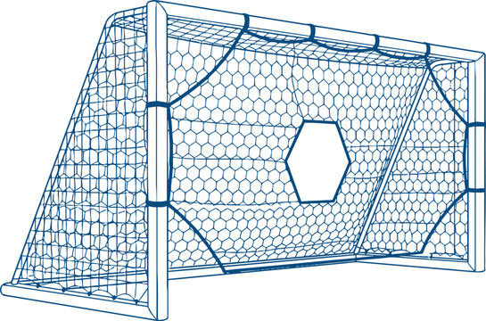 Minimalist Soccer Goal Line Art