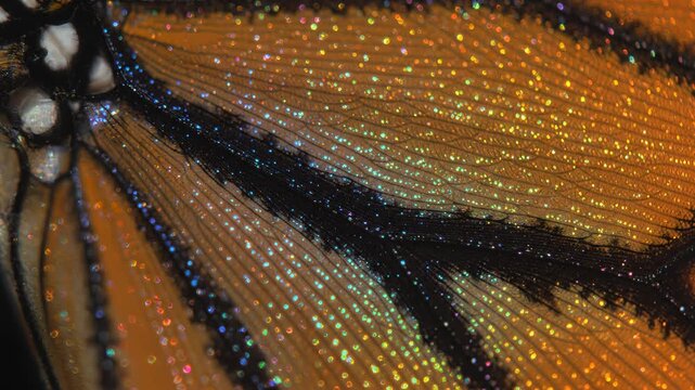 Closeup of a dragonfly wing ideal for sleek commercial backgrounds and title sequences