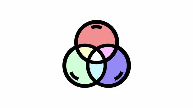 Color theory wheel - clean and modern Photography and videography icon.