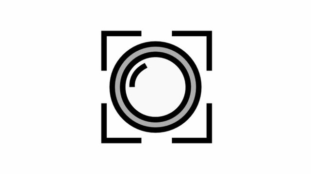 Camera focus and shutter button - clean and modern Photography and videography icon.