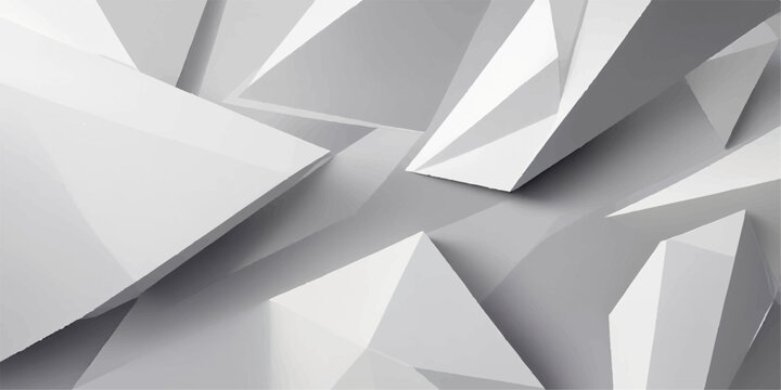 An abstract geometric vector illustration features a seamless blue 3D paper pattern with light cube and triangle shapes for a modern business wallpaper design backdrop