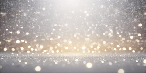 Blue bokeh light sparkles behind rain drops on a winter window decorated with falling snowflake patterns for a bright Christmas holiday celebration © fart and poop