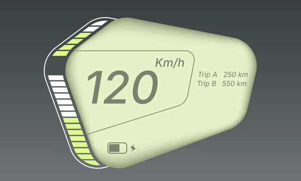 EV Bicycle Head Unit Dashboard User Interface Design Concept
