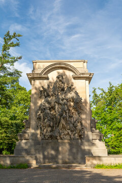 Princeton Battle Monument in Princeton, New Jersey, a limestone memorial honoring the 1777 Battle of Princeton during the American Revolution.