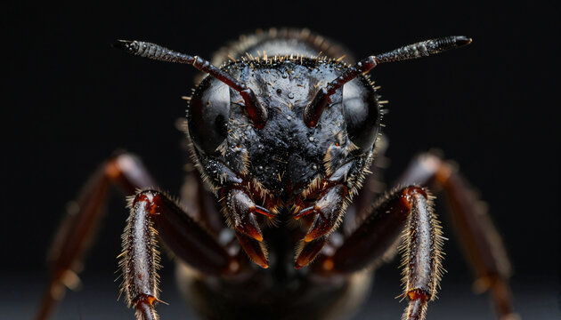 Ameisenkopf extremes Makro Portr&auml;t Detailansicht