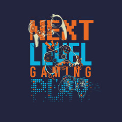 Game pad vector typography street wear t shirt design © Saranya