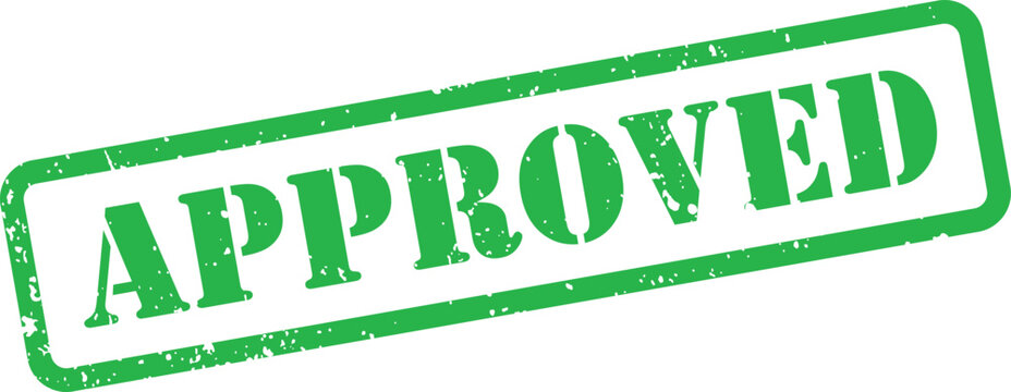 Green approved stamp