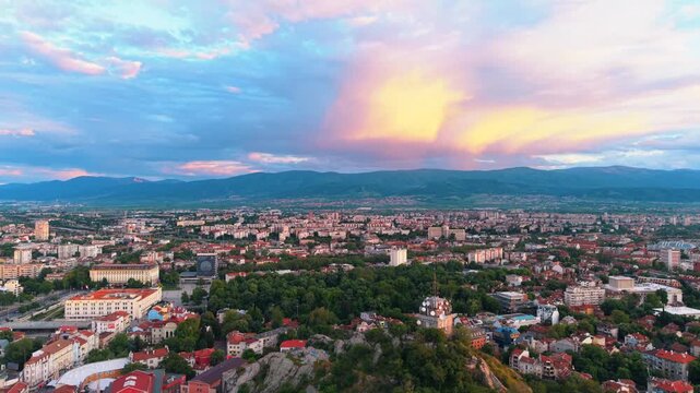 Plovdiv City Bulgaria Golden Hour
