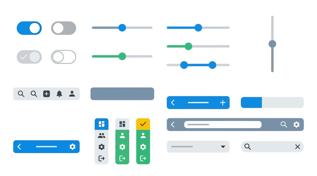 User interface control elements.