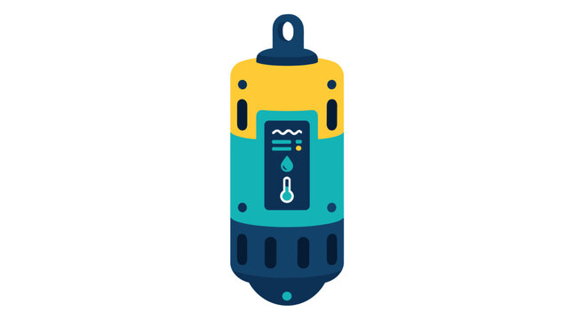 Underwater handheld flashlight for diving exploration.
