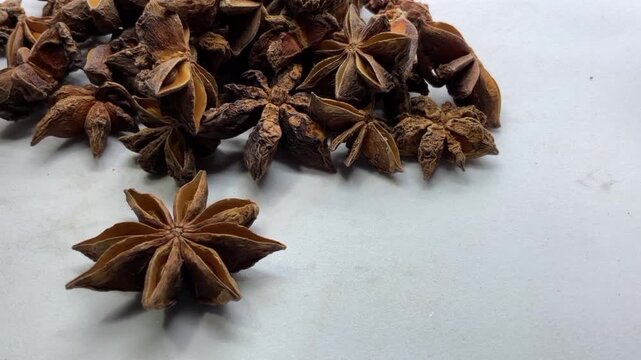 Pile of Dried Star Anise Pods  Aromatic Culinary Spice