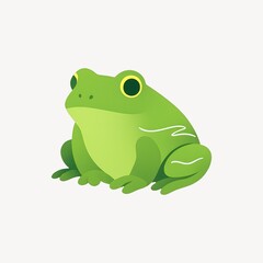 Naklejka premium Green frog cartoon illustration.