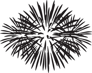 Obraz premium Black explosion burst, abstract dynamic shape, sharp lines, vector graphic element isolated on Transparent Background