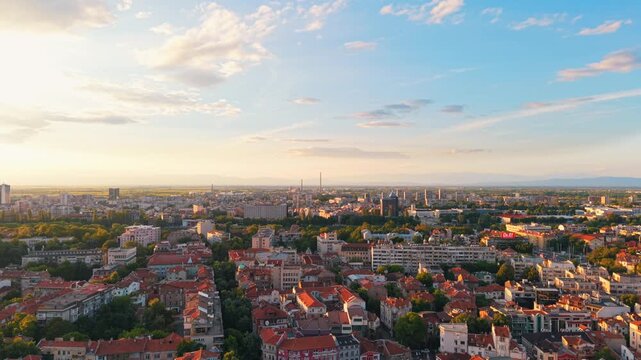 Plovdiv City Bulgaria Golden Hour