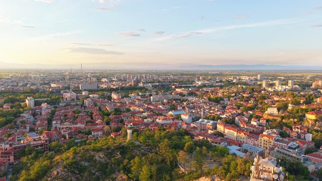 Plovdiv City Bulgaria Golden Hour