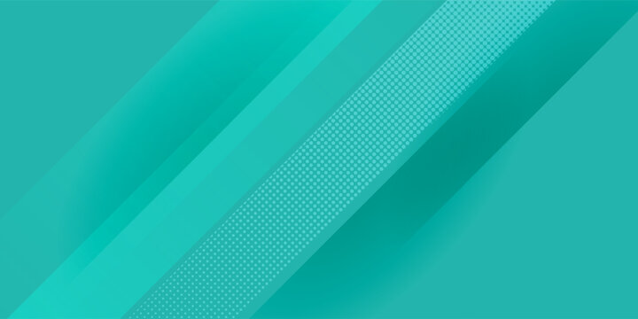Turquoise Abstract Geometric Background with Gradient and Halftone Dots