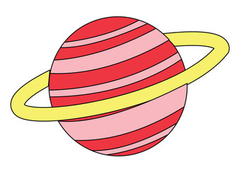 Planet saturn little isolated on white background © Vector Club