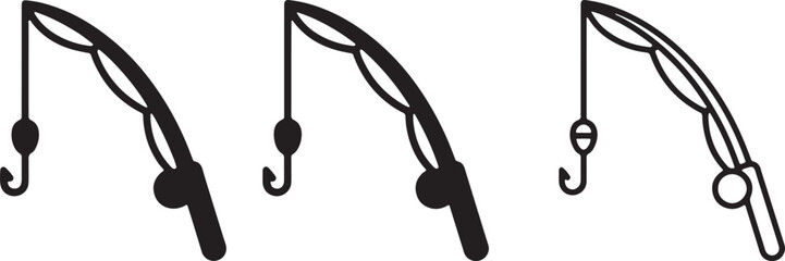 Fishing Rod Variations Icon Set © Open Expression
