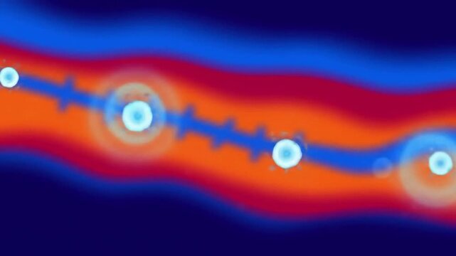 Vibrant Abstract Medical Animation Illustrating Cells Moving Through Dynamic Fluid Environment with Emphasis on Health and Biological Processes