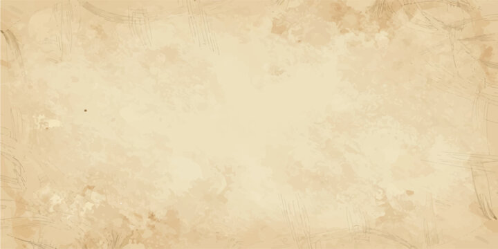 Old vintage grunge parchment paper texture background with worn aged stained surface and beige brown antique page design