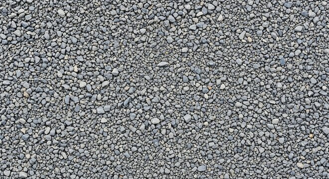 Close-up texture of small grey gravel stones, natural background