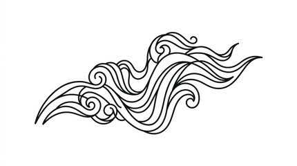 Fototapeta premium Abstract swirling lines and curves creating a dynamic flowing pattern.