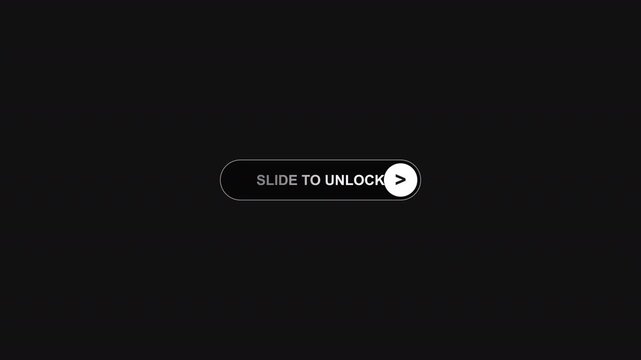 A digital interface displays a "Slide to Unlock" button with a play icon on a dark background, suggesting security and access.